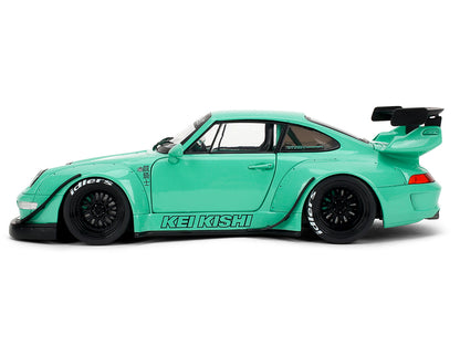 RWB Body Kit "Kei Kishi" Light Blue "Pink Slips" Series 1/18 Diecast Model Car by Jada