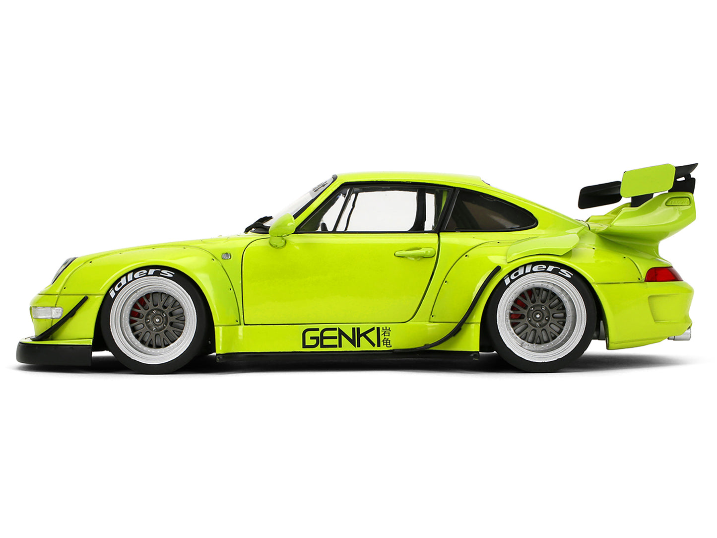 RWB Body Kit "Genki" Lime Green "Pink Slips" Series 1/18 Diecast Model Car by Jada