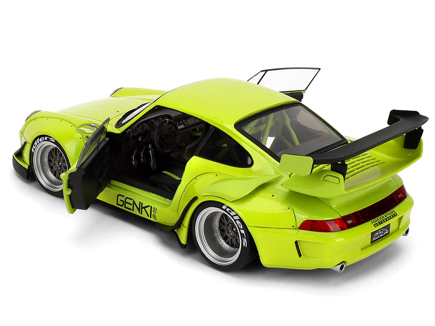 RWB Body Kit "Genki" Lime Green "Pink Slips" Series 1/18 Diecast Model Car by Jada
