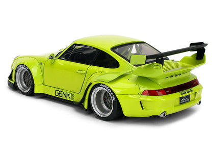 RWB Body Kit "Genki" Lime Green "Pink Slips" Series 1/18 Diecast Model Car by Jada
