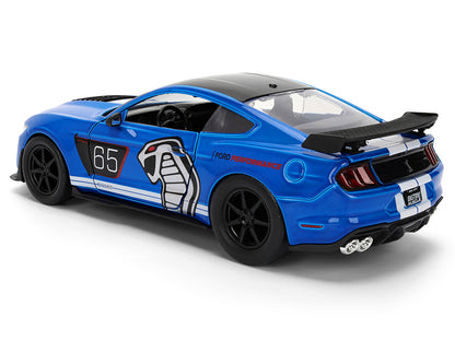 2020 Ford Mustang Shelby GT500 #65 "Ford Performance" Blue with Black Top and White Stripes "Bigtime Muscle" Series 1/24 Diecast Model Car by Jada-DiecastModeler.com