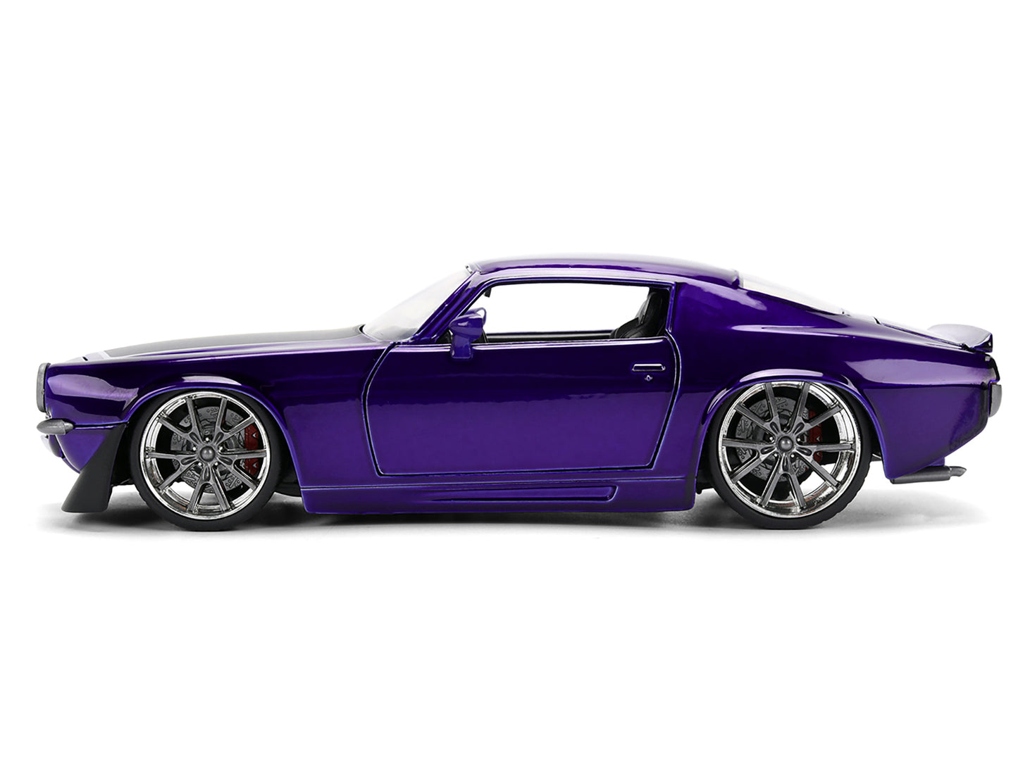 1971 Chevrolet Camaro Z/28 Purple Metallic with Black Hood "Bigtime Muscle" Series 1/24 Diecast Model Car by Jada-DiecastModeler.com