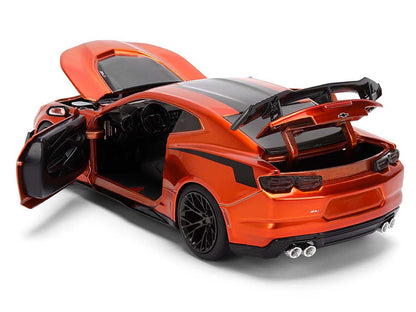 2024 Chevrolet Camaro ZL1 1LE Orange Metallic with Black Stripes "Bigtime Muscle" Series 1/24 Diecast Model Car by Jada-DiecastModeler.com