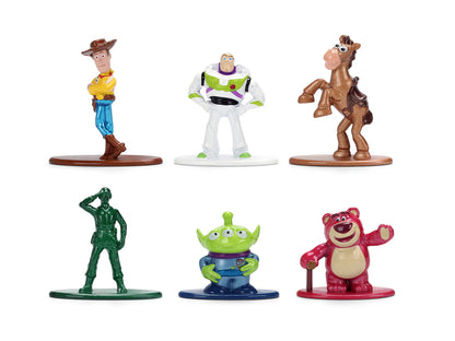 Set of 6 Diecast Figures "Toy Story" Movie Franchise "Nano Metalfigs" Series Diecast Models by Jada