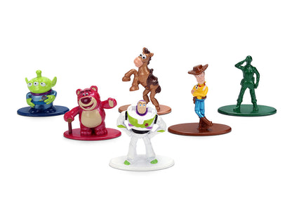 Set of 6 Diecast Figures "Toy Story" Movie Franchise "Nano Metalfigs" Series Diecast Models by Jada