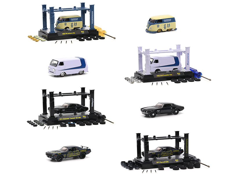 Model Kit 4 piece Car Set Release 44 Limited Edition to 9400 pieces Worldwide 1/64 Diecast Model Cars by M2 Machines-DiecastModeler.com