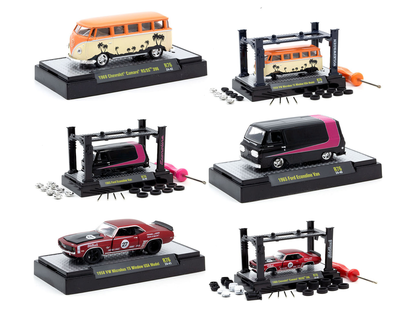 Model Kit 3 piece Car Set Release 76 Limited Edition to 9600 pieces Worldwide 1/64 Diecast Model Cars by M2 Machines