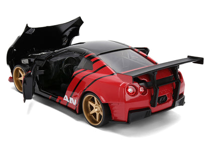 2009 Nissan GT-R (R35) Ben Sopra "Advan" Black and Red "JDM Tuners" Series 1/24 Diecast Model Car by Jada