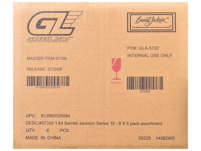 "Barrett-Jackson" Series 15 Set of 6 Cars 1/64 Diecast Model Cars by Greenlight