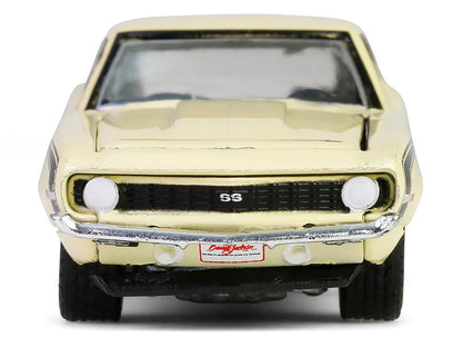 1969 Chevrolet Camaro SS 396 Butternut Yellow with Black Stripes "Barrett-Jackson" Series 15 1/64 Diecast Model Car by Greenlight