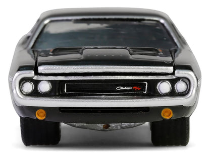 1970 Dodge Challenger R/T 440 Black with White Stripes "Barrett-Jackson" Series 15 1/64 Diecast Model Car by Greenlight