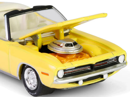1970 Plymouth 'Cuda Convertible Yellow "Barrett-Jackson" Series 15 1/64 Diecast Model Car by Greenlight