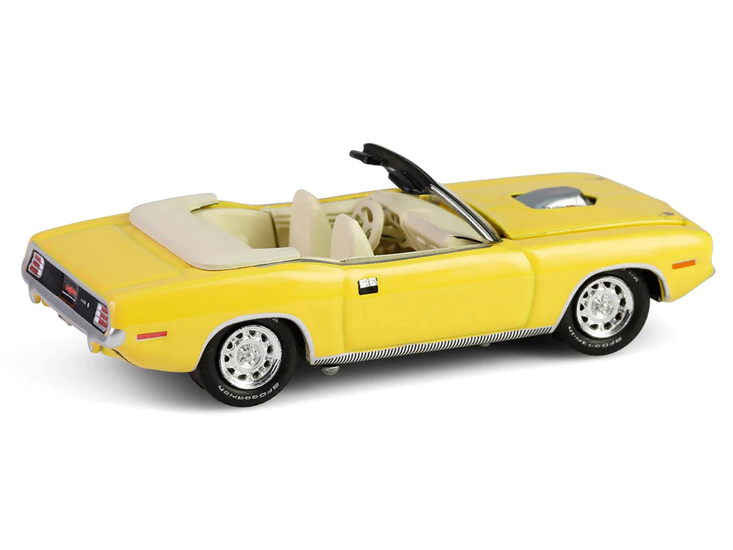 1970 Plymouth 'Cuda Convertible Yellow "Barrett-Jackson" Series 15 1/64 Diecast Model Car by Greenlight