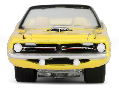 1970 Plymouth 'Cuda Convertible Yellow "Barrett-Jackson" Series 15 1/64 Diecast Model Car by Greenlight