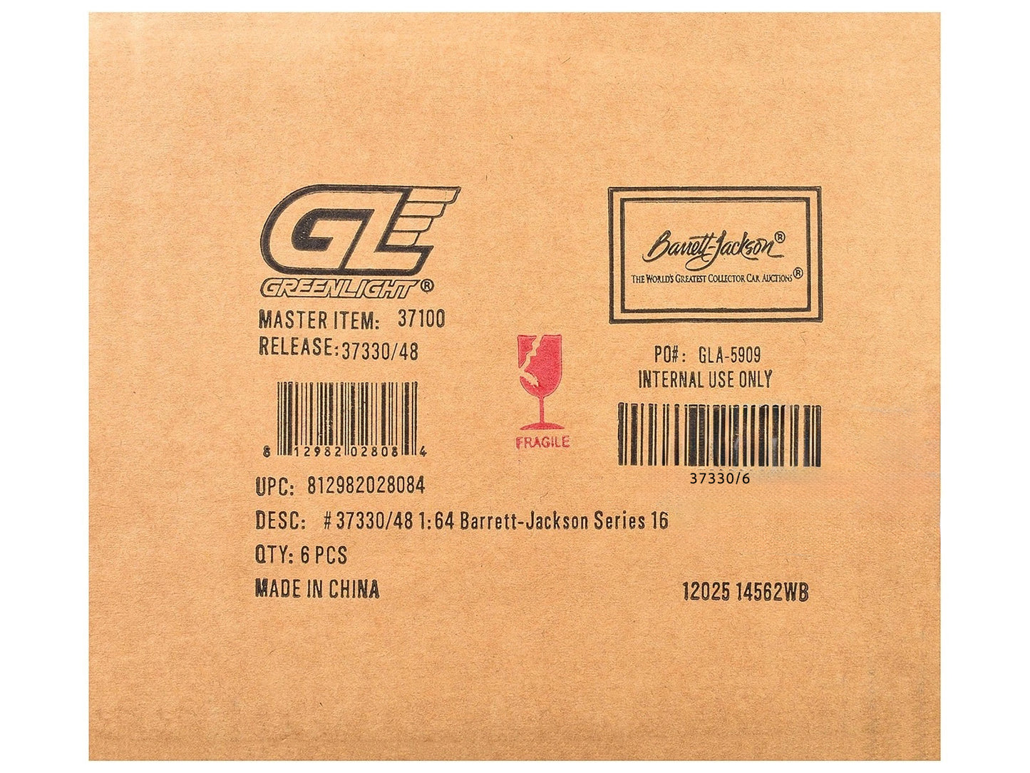 "Barrett-Jackson" Series 16 Set of 6 Cars 1/64 Diecast Model Cars by Greenlight