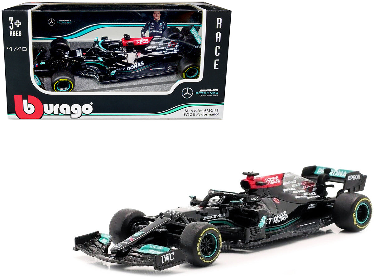 Mercedes-AMG F1 W12 E Performance #77 Valterri Bottas F1 Formula One (2021) 1/43 Diecast Model Car by Bburago-DiecastModeler.com