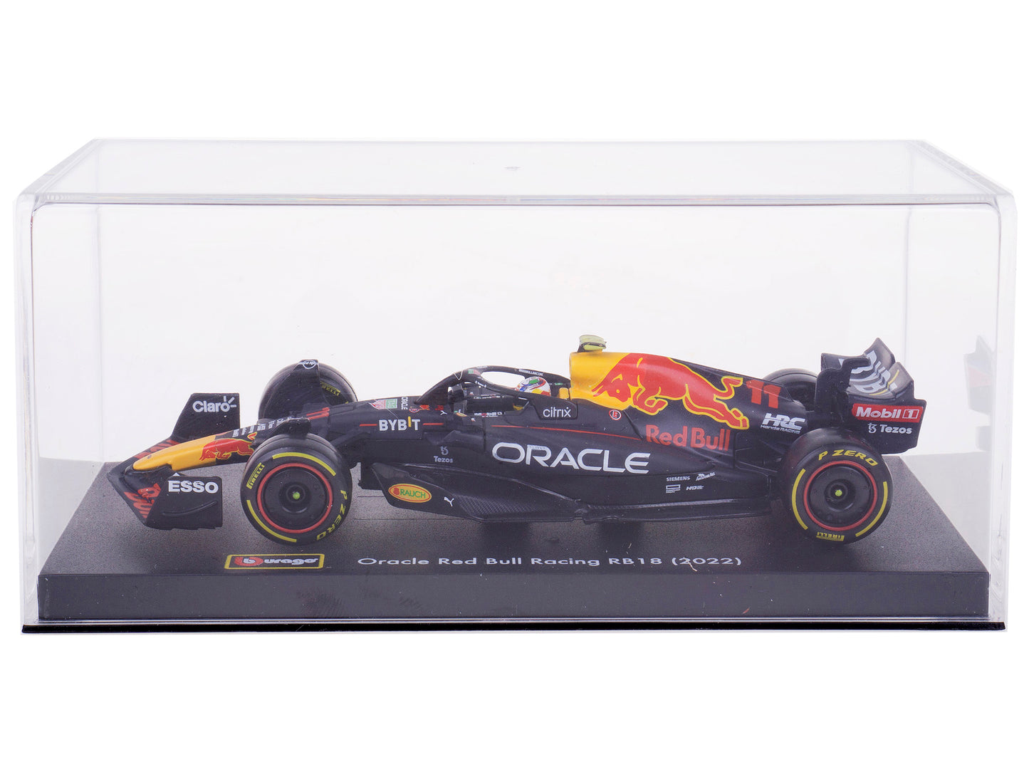 Red Bull Racing RB18 #11 Sergio Perez "Formula One F1 World Championship" (2022) with Display Case 1/43 Diecast Model Car by Bburago