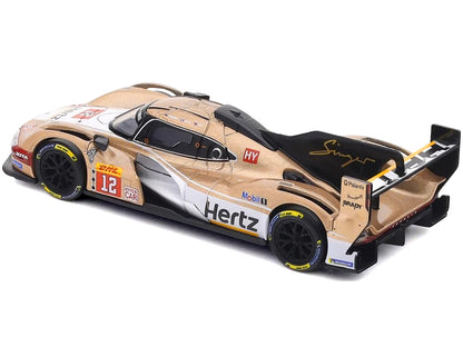 Porsche 963 #12 Callum Ilott - Will Stevens - Norman Nato "Hertz Team Jota" Hypercar Team Winner "FIA World Endurance Championship" (2024) with Display Case "Race" Series 1/43 Diecast Model Car by Bburago