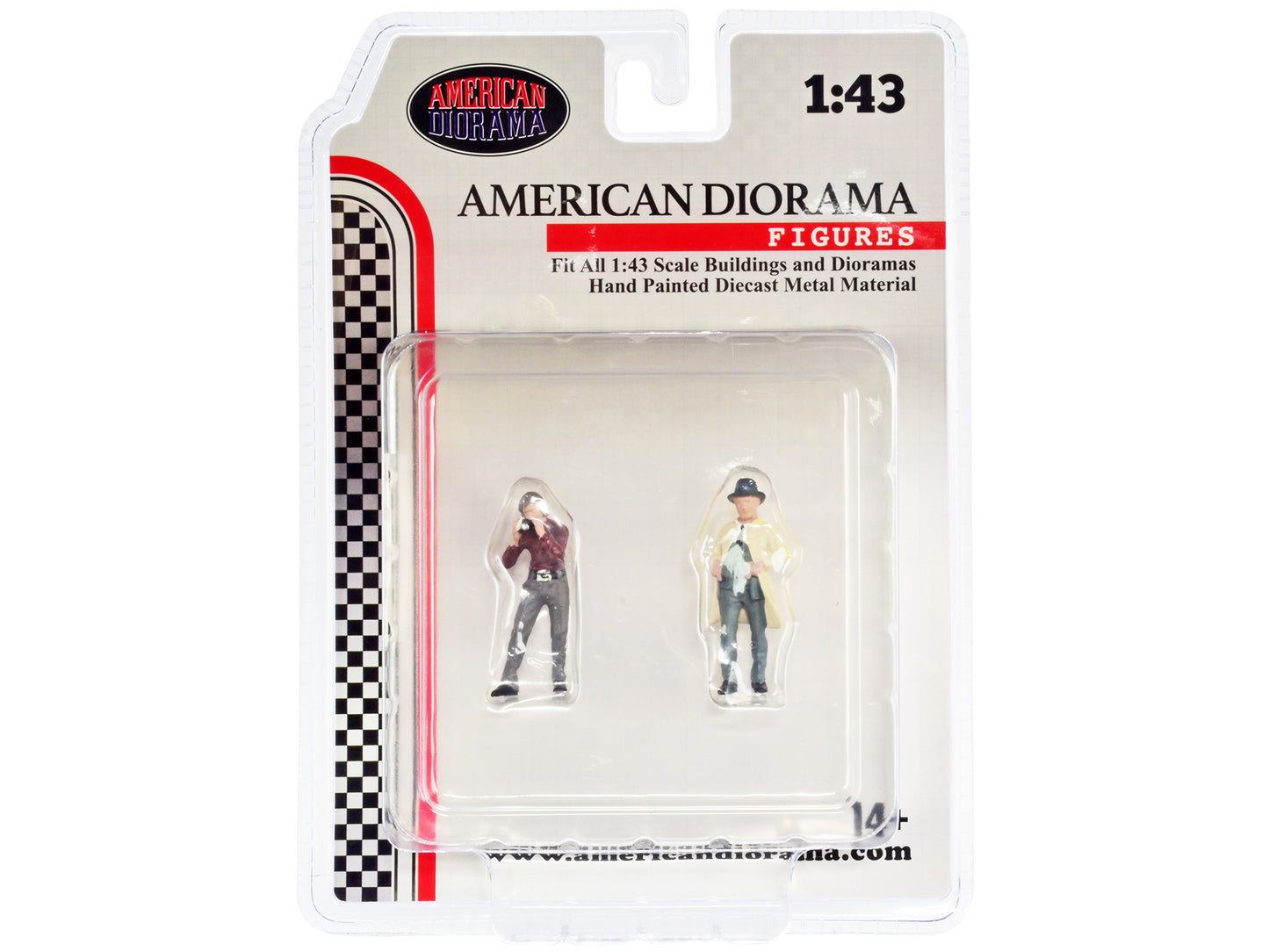 "Race Day" Two Diecast Figures Set 3 for 1/43 Scale Models by American Diorama-DiecastModeler.com