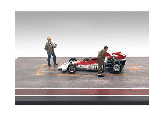 "Race Day" Two Diecast Figures Set 4 for 1/43 Scale Models by American Diorama-DiecastModeler.com