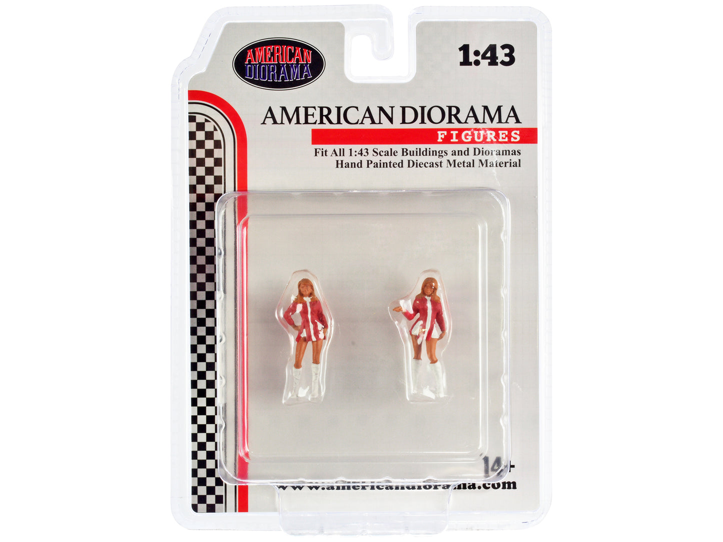 "Race Day" Two Diecast Figures Set 6 for 1/43 Scale Models by American Diorama-DiecastModeler.com