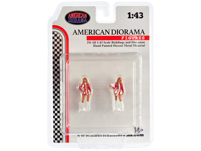 "Race Day" Two Diecast Figures Set 6 for 1/43 Scale Models by American Diorama-DiecastModeler.com