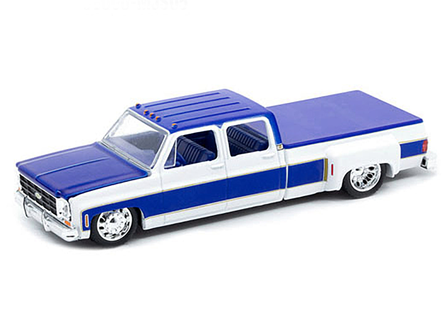 1977 Chevrolet Cheyenne Super 30 Pickup Truck White and Blue "LA" Limited Edition to 10560 pieces Worldwide 1/64 Diecast Model Car by M2 Machines