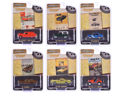 "Vintage Ad Cars" Series 11 Set of 6 pieces 1/64 Diecast Model Cars by Greenlight