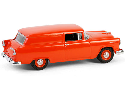 1955 Chevrolet Sedan Delivery Orange Red "First in Appearance and Performance" "Vintage Ad Cars" Series 11 1/64 Diecast Model Car by Greenlight
