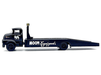 1956 Ford COE Ramp Truck Matt Black and 1932 Ford 3 Window Coupe Matt Black "Mooneyes" Limited Edition to 3300 pieces Worldwide 1/64 Diecast Model by M2 Machines-DiecastModeler.com