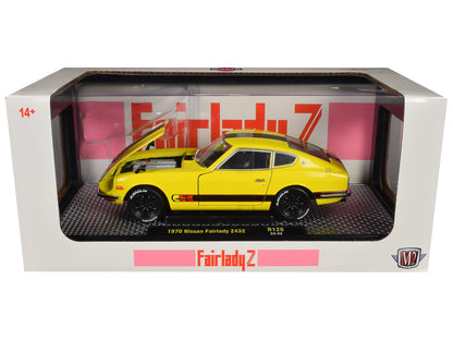 1970 Nissan Fairlady Z 432 RHD (Right Hand Drive) #3 Yellow with Black Stripes Limited Edition to 4250 pieces Worldwide 1/24 Diecast Model Car by M2 Machines