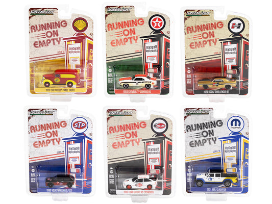 "Running on Empty" 6 piece Set Series 14 1/64 Diecast Model Cars by Greenlight-DiecastModeler.com
