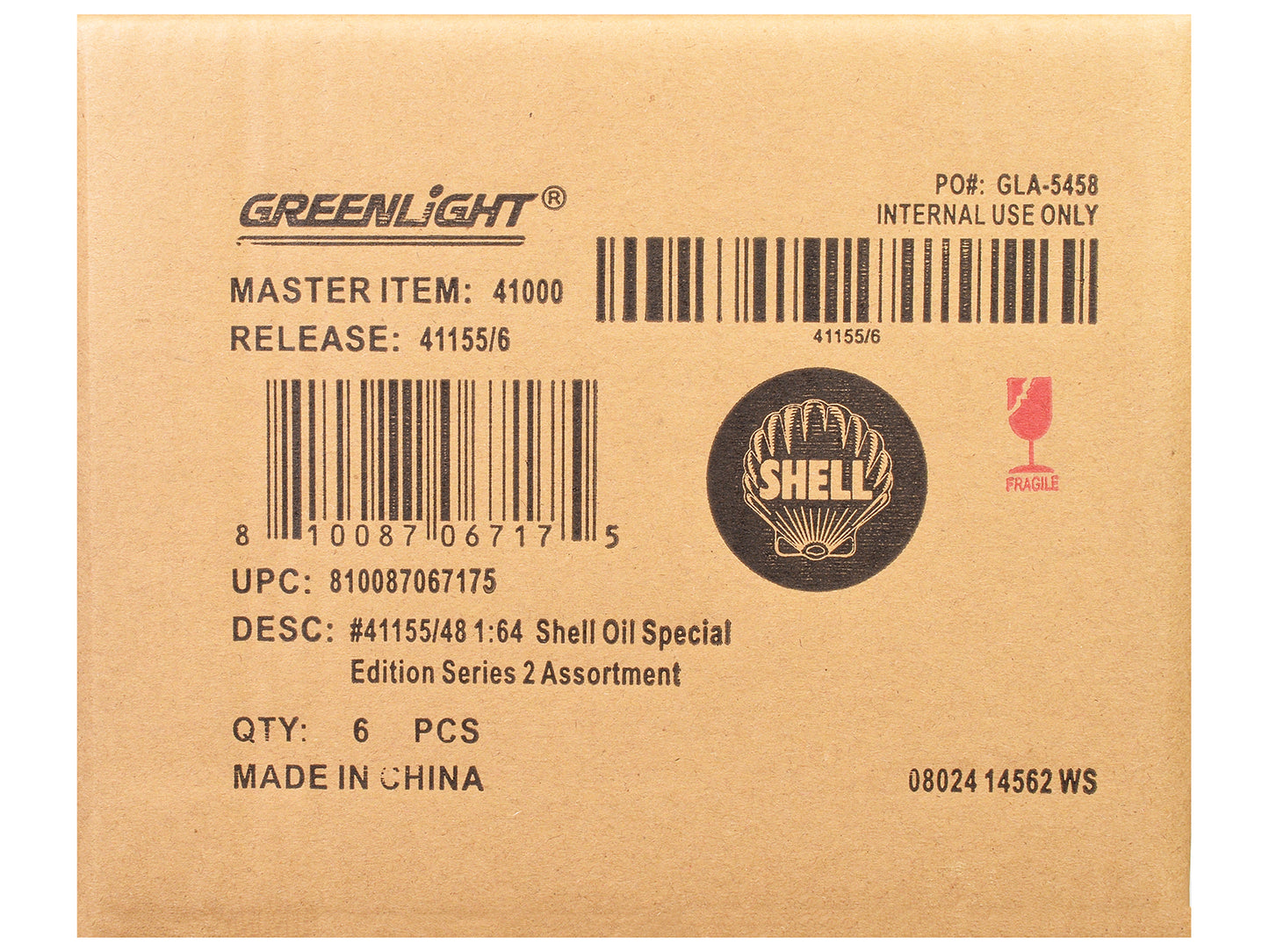 "Shell Oil Special Edition" Series 2 Set of 6 pieces 1/64 Diecast Model Cars by Greenlight-DiecastModeler.com