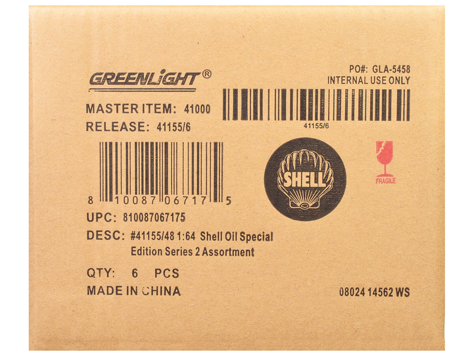 "Shell Oil Special Edition" Series 2 Set of 6 pieces 1/64 Diecast Model Cars by Greenlight-DiecastModeler.com