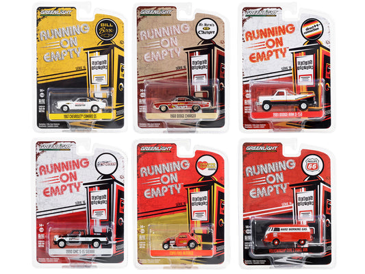 "Running on Empty" 6 piece Set Series 16 1/64 Diecast Model Cars by Greenlight