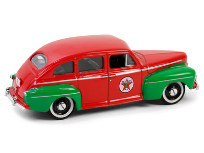 1948 Ford Fordor Super Deluxe "Texaco" Red with Green Fenders "Texaco Special Edition" Series 1 1/64 Diecast Model Car by Greenlight