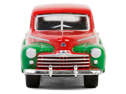 1948 Ford Fordor Super Deluxe "Texaco" Red with Green Fenders "Texaco Special Edition" Series 1 1/64 Diecast Model Car by Greenlight-DiecastModeler.com
