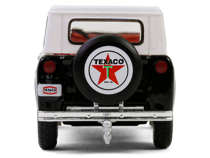 1963 Harvester Scout "Texaco" Black with White Top and Red Interior "Texaco Special Edition" Series 1 1/64 Diecast Model Car by Greenlight