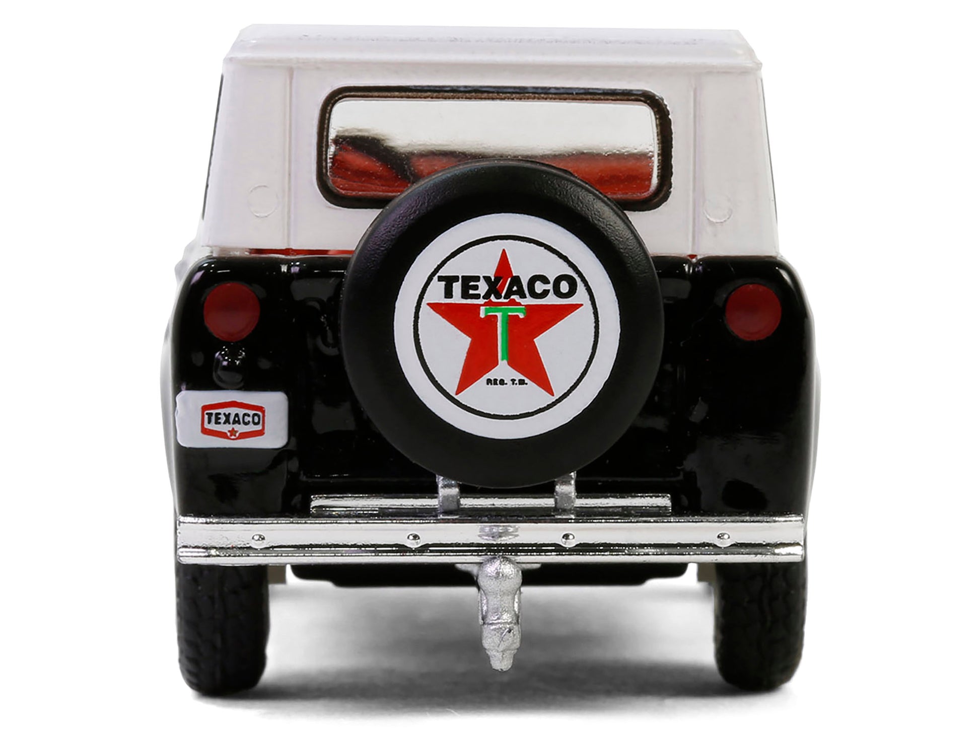 1963 Harvester Scout "Texaco" Black with White Top and Red Interior "Texaco Special Edition" Series 1 1/64 Diecast Model Car by Greenlight-DiecastModeler.com