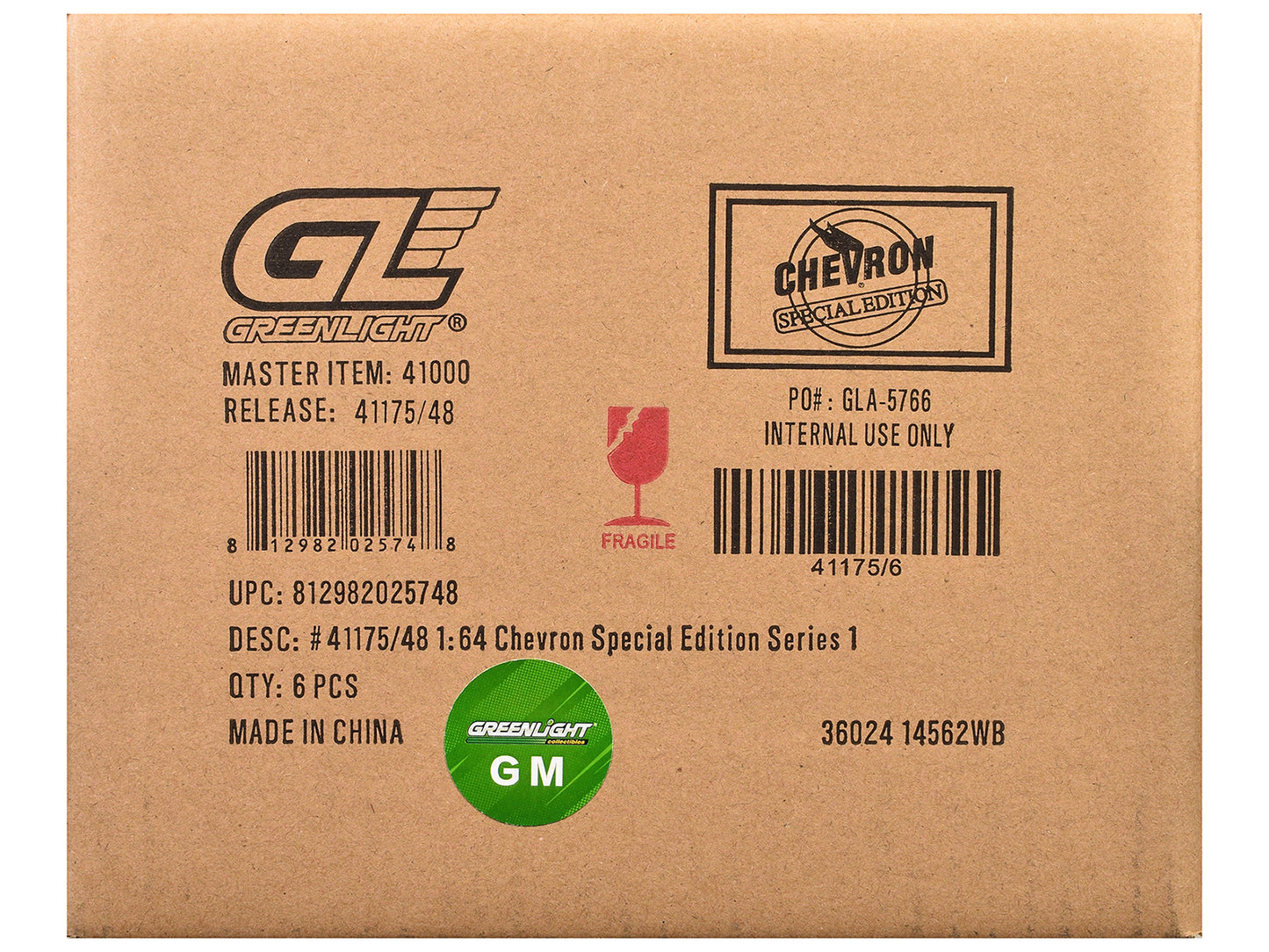 "Chevron Special Edition" Series 1 Set of 6 pieces 1/64 Diecast Model Cars by Greenlight