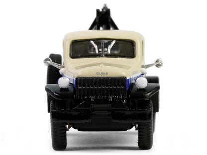 1948 Dodge Power Wagon Wrecker Tow Truck Beige and Blue "Chevron Special Edition" Series 1 1/64 Diecast Model Car by Greenlight
