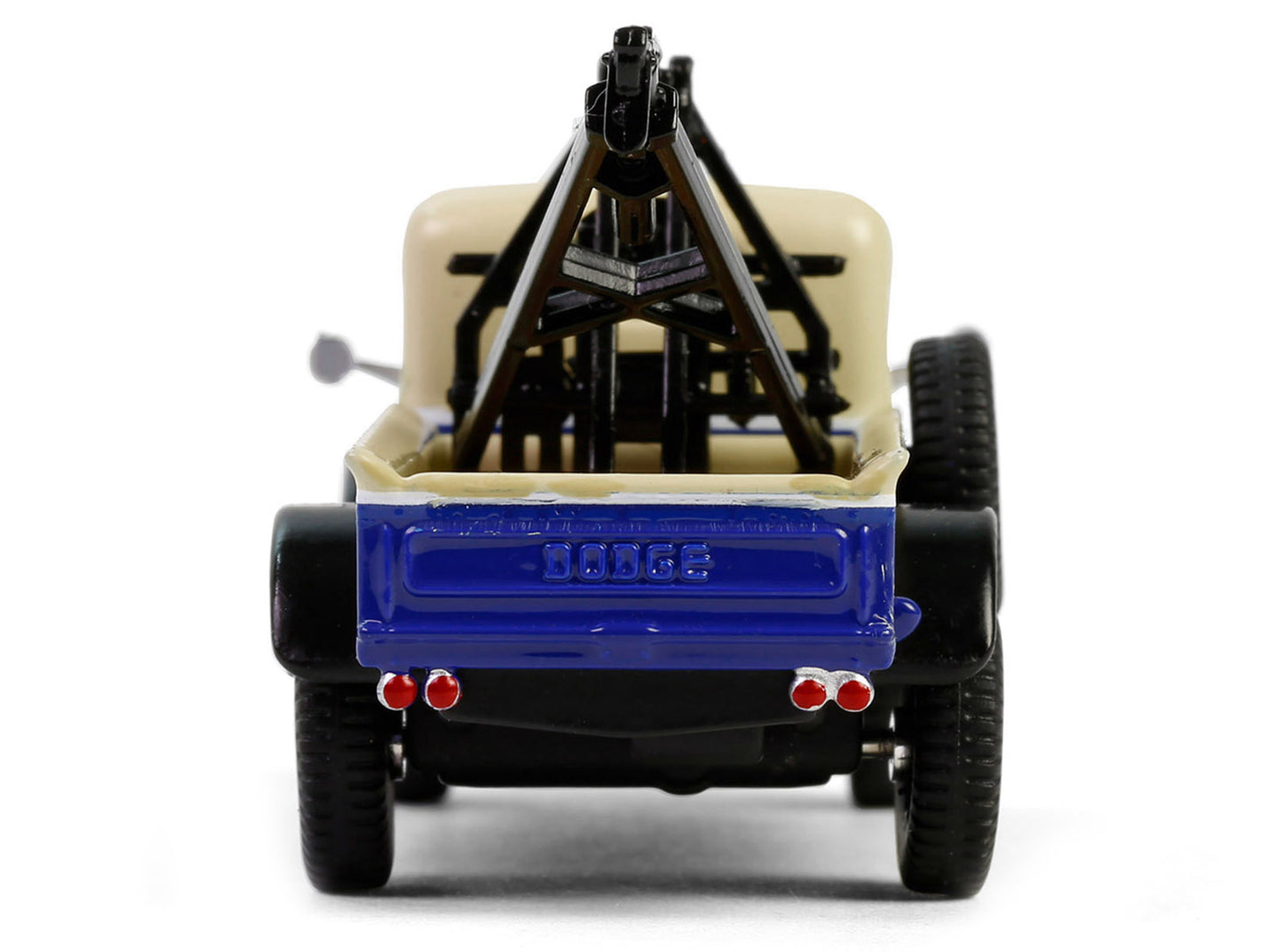 1948 Dodge Power Wagon Wrecker Tow Truck Beige and Blue "Chevron Special Edition" Series 1 1/64 Diecast Model Car by Greenlight