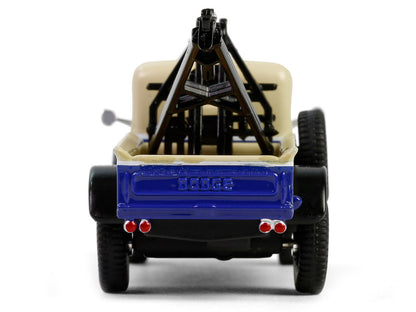 1948 Dodge Power Wagon Wrecker Tow Truck Beige and Blue "Chevron Special Edition" Series 1 1/64 Diecast Model Car by Greenlight