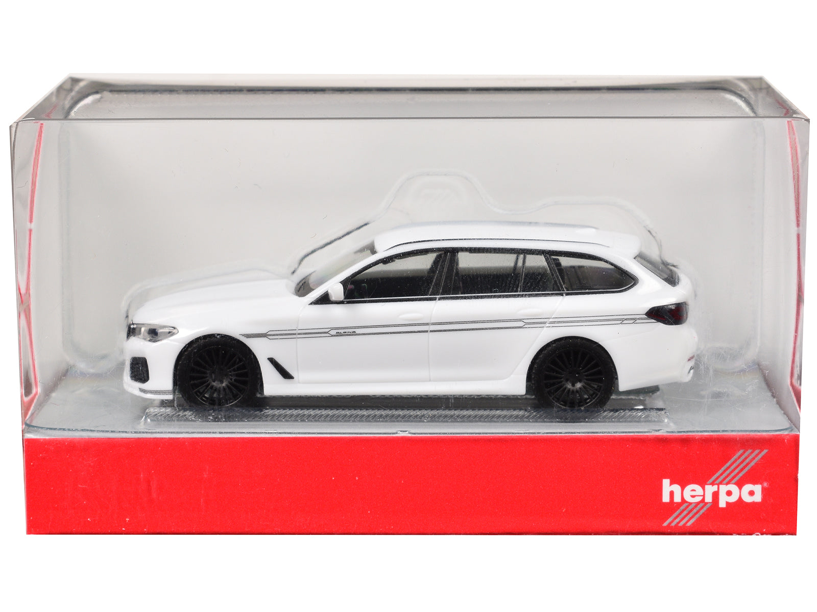 BMW Alpina B5 Touring White 1/87 (HO) Plastic Model Car by Herpa-DiecastModeler.com