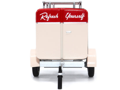 Travel Trailer Cream with Red Top "Pause and Refresh Yourself Drink Delicious Coca-Cola" 1/24 Diecast Model Car by Motor City Classics