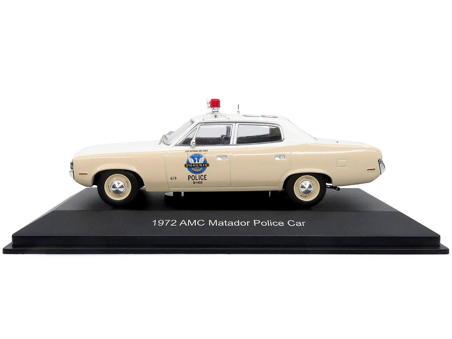 1972 AMC Matador Police Car "Phoenix Police Department" White and Beige 1/43 Diecast Model by Iconic Replicas