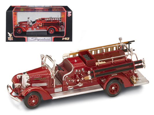 1938 Ahrens Fox VC Fire Engine Red 1/43 Diecast Model by Road Signature-DiecastModeler.com