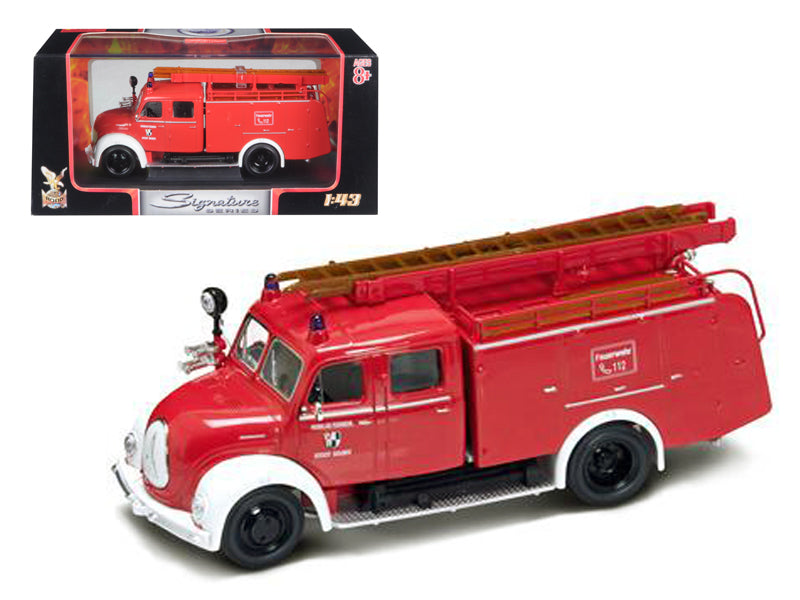 1961 Magirus Deutz Mercur TLF-16 Red/White 1/43 Diecast Model Car by Road Signature-DiecastModeler.com