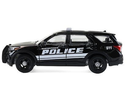 2023 Ford Police Interceptor Utility "Whitestown Police Dept. Whitestown IN" Black "Hot Pursuit" Series 47 1/64 Diecast Model Car by Greenlight