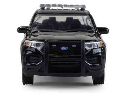 2023 Ford Police Interceptor Utility "Whitestown Police Dept. Whitestown IN" Black "Hot Pursuit" Series 47 1/64 Diecast Model Car by Greenlight